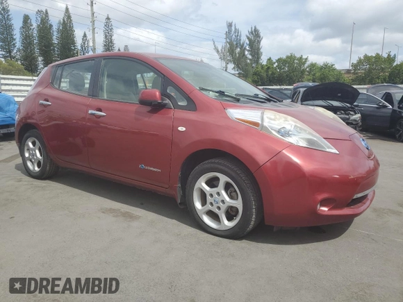 2011 Nissan LEAF SL-e with VIN JN1AZ0CP1BT005859, listed as a Copart auction lot 53890865 with 71,746 mi miles and Clean Title. Bid and sale history available at carsss.com. Image 4.