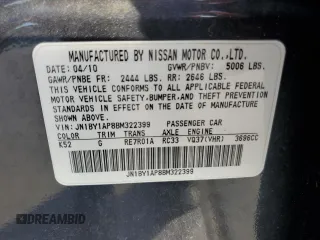 2011 Infiniti M37 with VIN JN1BY1AP8BM322399, listed as a Copart auction lot 81765864 with 107,444 mi miles and Salvage Title. Bid and sale history available at carsss.com. Image 12.