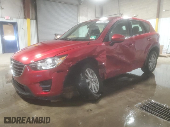 2016 Mazda CX-5 Sport with VIN JM3KE4BY4G0844967, listed as a Copart auction lot 54829885 with 95,653 mi miles and Salvage title. Bid and sale history available at DreamBid. Image 1.