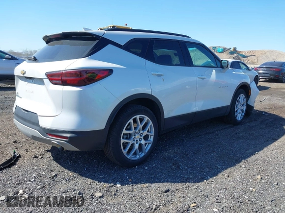 2023 Chevrolet Blazer LT with VIN 3GNKBJRS4PS155285, listed as a IAAI auction lot 42041779 with 31,043 mi miles and . Bid and sale history available at DreamBid. Image 4.