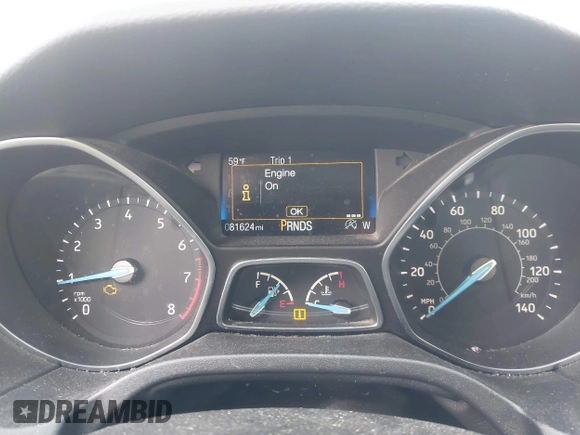 2018 Ford Focus SE with VIN 1FADP3FE6JL318552, listed as a IAAI auction lot 42090857 with 81,624 mi miles. Bid and sale history available at carsss.com. Image 7.