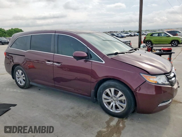 2015 Honda Odyssey EX-L with VIN 5FNRL5H66FB027802, listed as a Copart auction lot 54061475 with 44,489 mi miles and Salvage Title. Bid and sale history available at carsss.com. Image 4.