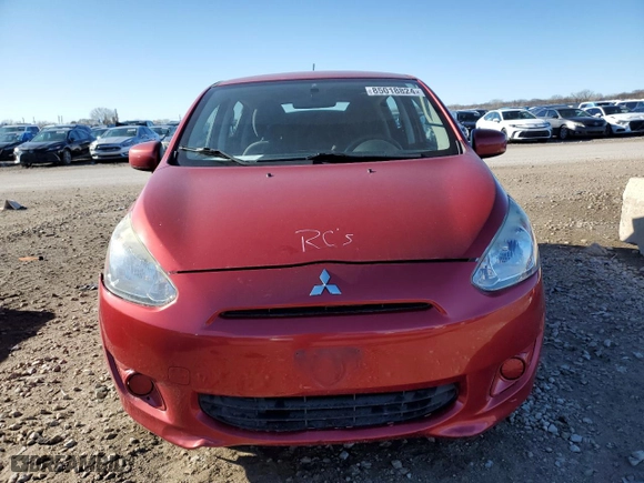 2015 Mitsubishi Mirage DE with VIN ML32A3HJ1FH045482, listed as a Copart auction lot 85018824 with 86069 miles and Salvage Title. Bid and sale history available at carsss.com. Image 5.