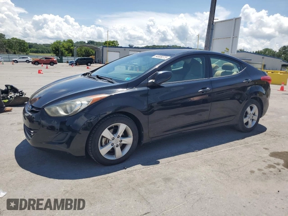 2013 Hyundai Elantra GLS with VIN 5NPDH4AE3DH270151, listed as a Copart auction lot 64808375 with 129,193 mi miles and Clean title. Bid and sale history available at DreamBid. Image 1.