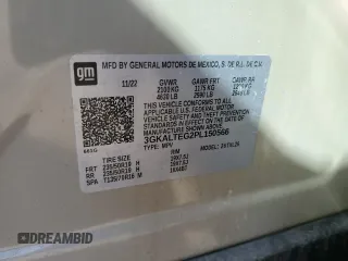 2023 GMC Terrain SLE with VIN 3GKALTEG2PL150566, listed as a Copart auction lot 48999765 with 50,907 mi miles and Salvage title. Bid and sale history available at DreamBid. Image 13.