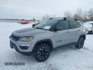 2020 Jeep Compass Trailhawk with VIN 3C4NJDDB1LT203329, listed as a IAAI auction lot 41301931 with 79,035 mi miles and . Bid and sale history available at carsss.com. Image 18.