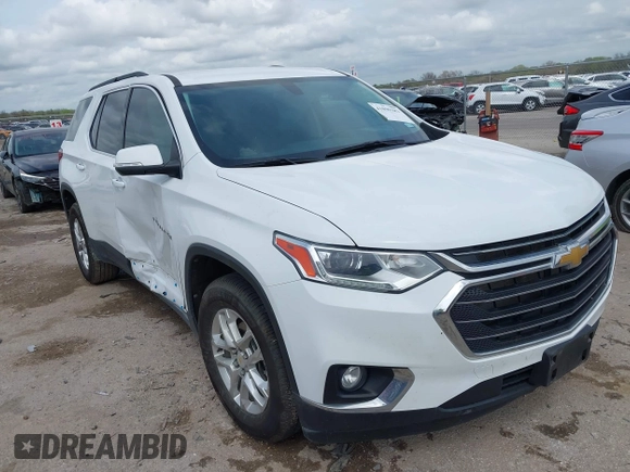 2021 Chevrolet Traverse LT Cloth with VIN 1GNERGKW2MJ181213, listed as a IAAI auction lot 41899383 with 49,642 mi miles and . Bid and sale history available at DreamBid. Image 1.