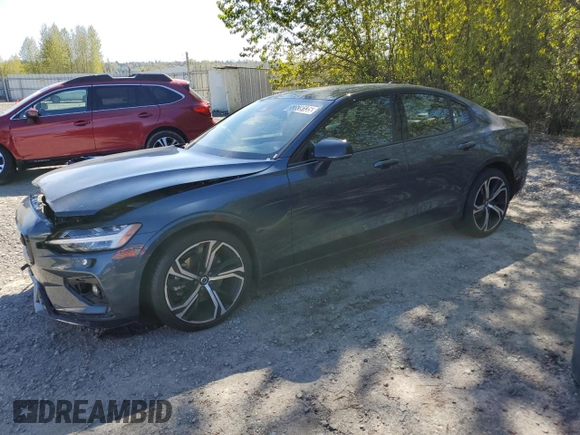2025 Volvo S60 Core with VIN 7JRL12GJ6SG364732, listed as a Copart auction lot 53539135 with 9,243 mi miles and Salvage Title. Bid and sale history available at carsss.com. Image 1.