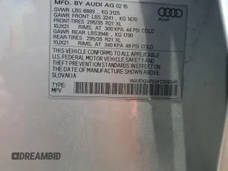 2015 Audi Q7 S line Prestige z VIN WA1DGAFE0FD018340, wystawiony jako Copart lot #65554785 z przebiegiem Nie podano mil oraz Czysty tytuł • Clean title. Historia ofert i sprzedaży dostępna na DreamBid. Obrazek 13.