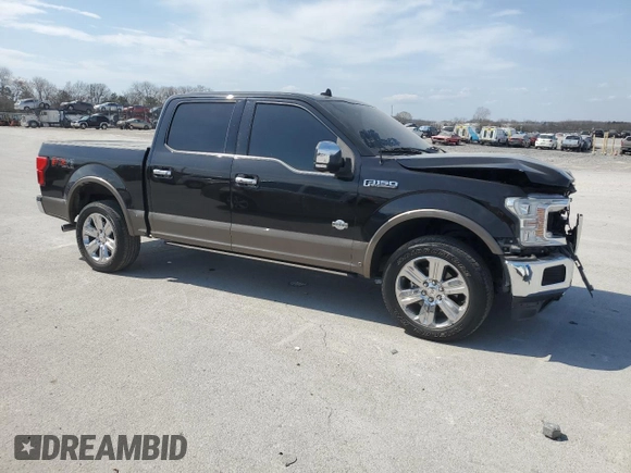 2019 Ford F-150 XL with VIN 1FTEW1E42KFC94989, listed as a Copart auction lot 48256705 with 108,120 mi miles and Salvage Title. Bid and sale history available at carsss.com. Image 4.
