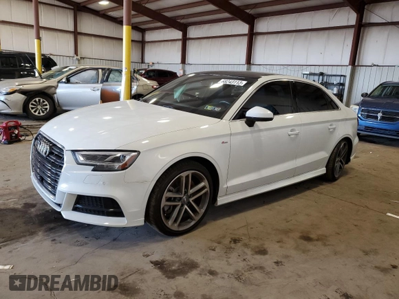 2019 Audi A3 Sedan Premium Plus with VIN WAUJEGFF5K1025058, listed as a Copart auction lot 68243113 with 29,377 mi miles. Bid and sale history available at carsss.com. Image 1.
