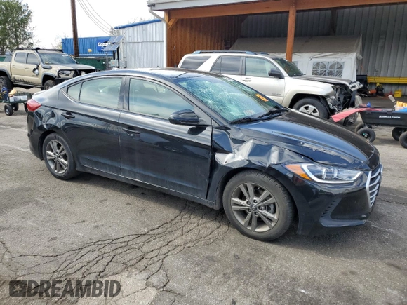 2018 Hyundai Elantra SEL with VIN 5NPD84LF6JH397266, listed as a Copart auction lot 54344385 with 51,536 mi miles and Non Repairable. Bid and sale history available at DreamBid. Image 4.