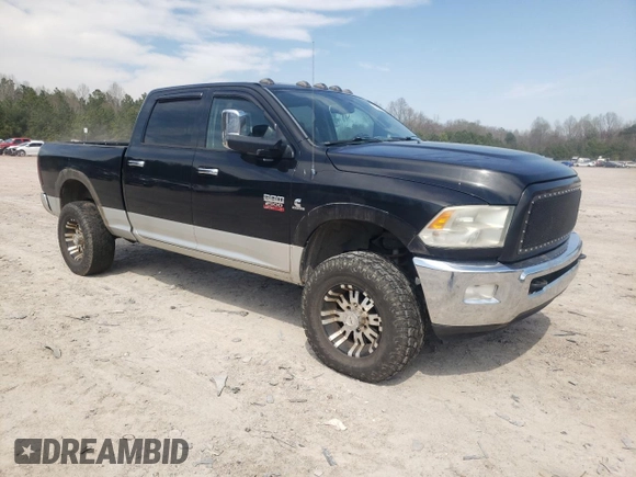 2012 Ram 2500 Laramie with VIN 3C6UD5FL4CG182751, listed as a Copart auction lot 51046615 with 0 mi miles and Salvage Title. Bid and sale history available at carsss.com. Image 4.