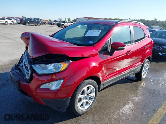 2021 Ford EcoSport SE with VIN MAJ3S2GE0MC456479, listed as a IAAI auction lot 41956554 with 38,369 mi miles and . Bid and sale history available at DreamBid. Image 19.