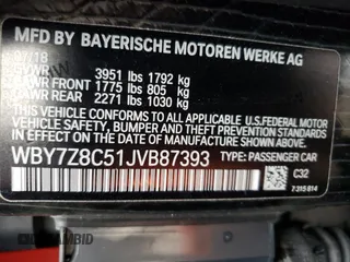 2018 BMW i3 s with VIN WBY7Z8C51JVB87393, listed as a Copart auction lot 56746363 with 45,469 mi miles. Bid and sale history available at carsss.com. Image 13.
