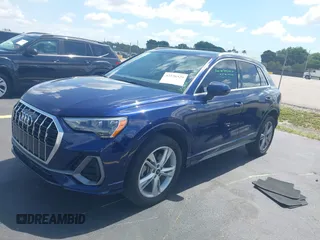 2021 Audi Q3 S line Premium with VIN WA1DECF37M1032508, listed as a IAAI auction lot 42556529 with 55,125 mi miles and . Bid and sale history available at DreamBid. Image 2.