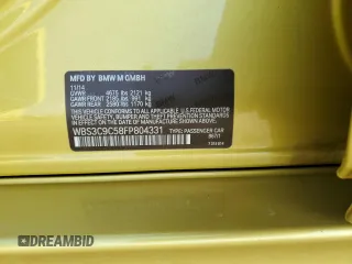 2015 BMW M3 with VIN WBS3C9C58FP804331, listed as a Copart auction lot 62507465 with 97,783 mi miles and Salvage title. Bid and sale history available at DreamBid. Image 12.