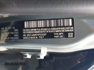 2017 Jeep Renegade Altitude with VIN ZACCJABB7HPG32997, listed as a IAAI auction lot 42370226 with 96,774 mi miles and . Bid and sale history available at DreamBid. Image 9.