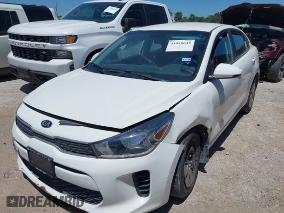 2020 Kia Rio LX with VIN 3KPA24AD5LE341235, listed as a IAAI auction lot 41948649 with 34,581 mi miles. Bid and sale history available at carsss.com. Image 2.