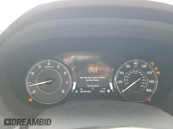 2020 Acura RDX with VIN 5J8TC1H32LL006833, listed as a Copart auction lot 75702944 with 67,310 mi miles and Salvage title. Bid and sale history available at DreamBid. Image 9.
