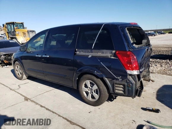 2007 Nissan Quest S with VIN 5N1BV28U17N120752, listed as a Copart auction lot 46432885 with 150,340 mi miles and Salvage Title. Bid and sale history available at carsss.com. Image 2.