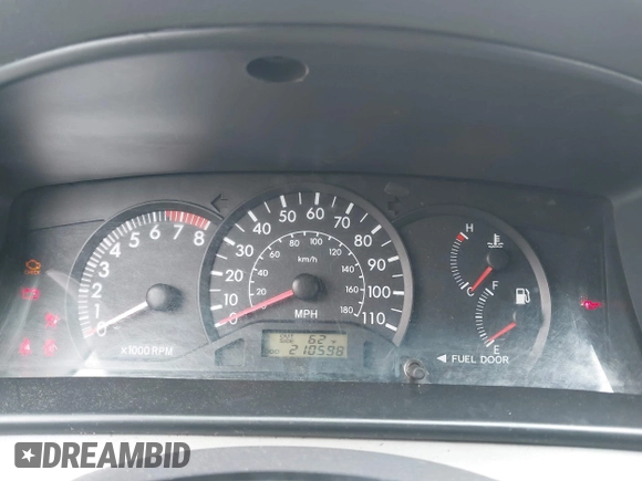 2004 Toyota Corolla CE with VIN 1NXBR32E24Z275615, listed as a IAAI auction lot 42180665 with 210,598 mi miles and . Bid and sale history available at DreamBid. Image 7.