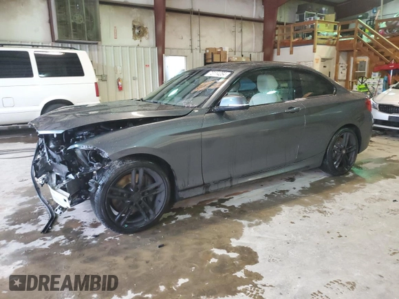 2021 BMW 2 Series 230i with VIN WBA2J1C03M7H19571, listed as a Copart auction lot 73114254 with 58,443 mi miles and Salvage Title. Bid and sale history available at carsss.com. Image 1.