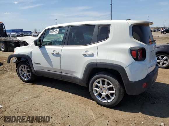 2023 Jeep Renegade Latitude with VIN ZACNJDB19PPP68772, listed as a Copart auction lot 54206465 with 22,346 mi miles and Non Repairable. Bid and sale history available at carsss.com. Image 2.