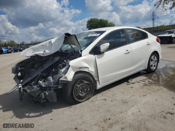2017 Kia Forte LX with VIN 3KPFK4A71HE153495, listed as a Copart auction lot 46814145 with 0 mi miles and Salvage Title. Bid and sale history available at carsss.com. Image 1.