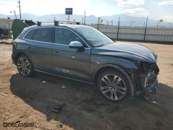 2020 Audi SQ5 Premium with VIN WA1A4AFY9L2001730, listed as a Copart auction lot 74846564 with 37,603 mi miles and Salvage Title. Bid and sale history available at carsss.com. Image 4.