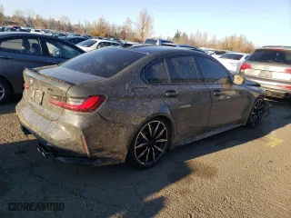 2023 BMW M3 Competition xDrive with VIN WBS43AY02PFP93353, listed as a Copart auction lot 82928274 with 21,135 mi miles and Salvage Title. Bid and sale history available at carsss.com. Image 3.