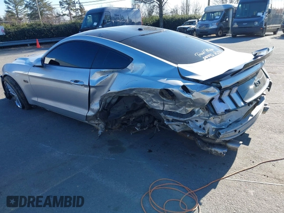 2018 Ford Mustang GT with VIN 1FA6P8CF4J5144438, listed as a IAAI auction lot 41338421 with 87,687 mi miles and . Bid and sale history available at carsss.com. Image 3.