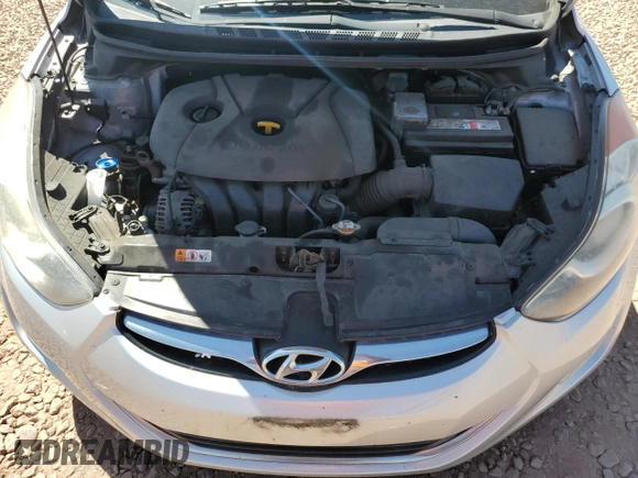 2013 Hyundai Elantra Limited with VIN 5NPDH4AE6DH225043, listed as a Copart auction lot 52006435 with 127,169 mi miles and Salvage Title. Bid and sale history available at DreamBid. Image 11.