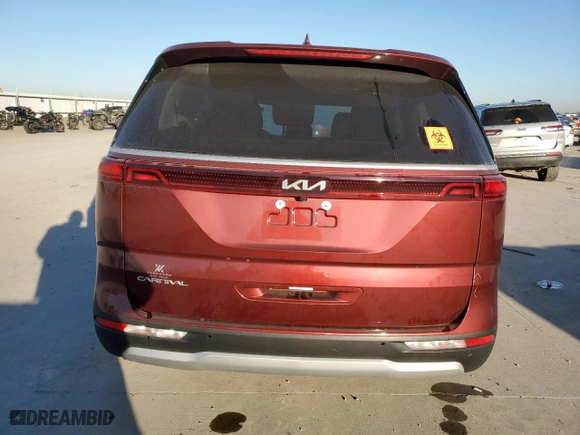 2023 Kia Carnival LX with VIN KNDNB4H33P6262706, listed as a Copart auction lot 49736235 with 22,695 mi miles and Salvage Title. Bid and sale history available at carsss.com. Image 6.