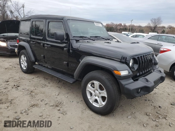 2023 Jeep Wrangler Sport S with VIN 1C4HJXDN1PW596242, listed as a Copart auction lot 82020314 with 30,061 mi miles and Salvage title. Bid and sale history available at DreamBid. Image 4.