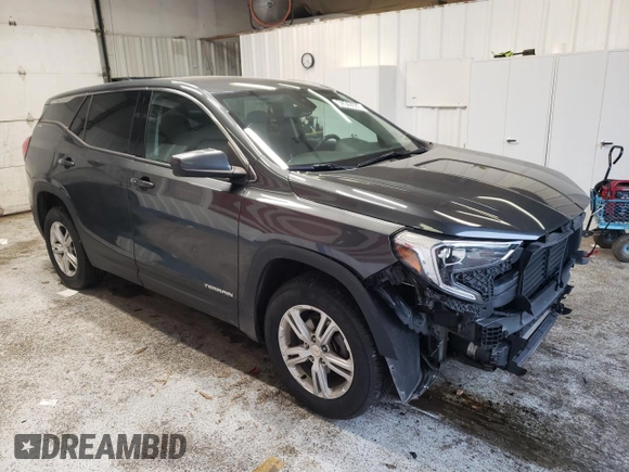 2020 GMC Terrain SLE with VIN 3GKALTEV2LL103899, listed as a Copart auction lot 59542635 with 55,524 mi miles and Salvage title. Bid and sale history available at DreamBid. Image 4.