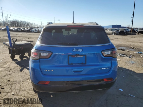 2023 Jeep Compass Limited with VIN 3C4NJDCN9PT570979, listed as a Copart auction lot 87317964 with 12,745 mi miles and Salvage Title. Bid and sale history available at carsss.com. Image 6.