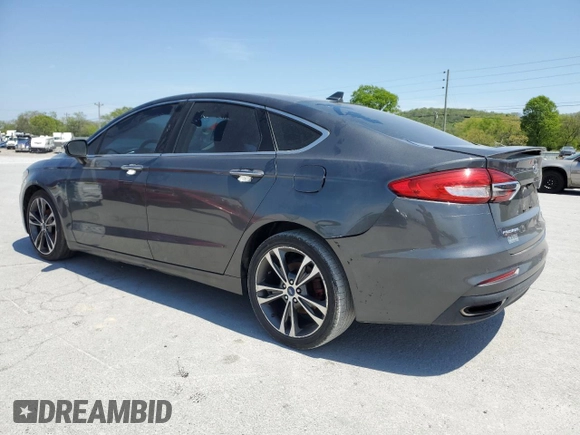 2019 Ford Fusion Titanium with VIN 3FA6P0D98KR123889, listed as a Copart auction lot 53515925 with 172,596 mi miles and Clean title. Bid and sale history available at DreamBid. Image 2.