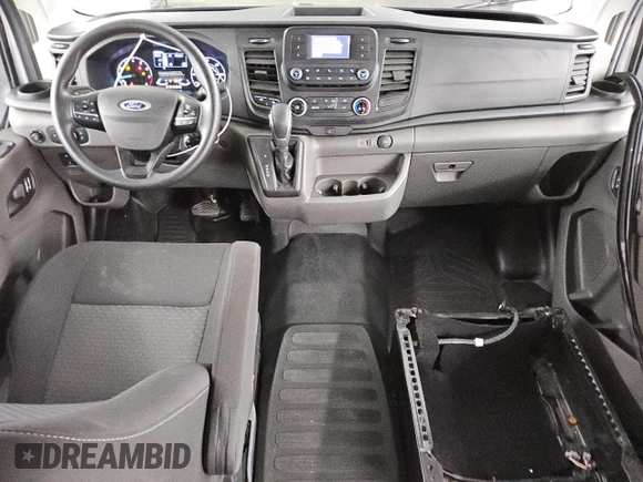 2023 Ford Transit Cargo with VIN 1FTBR1Y86PKB40356, listed as a Copart auction lot 45669345 with 12,890 mi miles and Salvage Title. Bid and sale history available at DreamBid. Image 8.