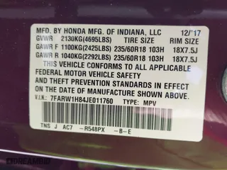 2018 Honda CR-V EX-L with VIN 7FARW1H84JE011760, listed as a IAAI auction lot 41997414 with 116,408 mi miles. Bid and sale history available at carsss.com. Image 9.