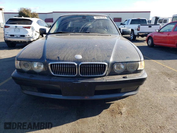 2001 BMW 7 Series 740iA with VIN WBAGG83481DN88079, listed as a Copart auction lot 78521754 with 155,073 mi miles and Clean Title. Bid and sale history available at carsss.com. Image 5.