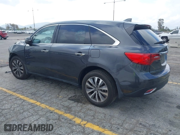 2016 Acura MDX w/Tech with VIN 5FRYD3H47GB020014, listed as a IAAI auction lot 41931725 with 121,520 mi miles. Bid and sale history available at carsss.com. Image 3.