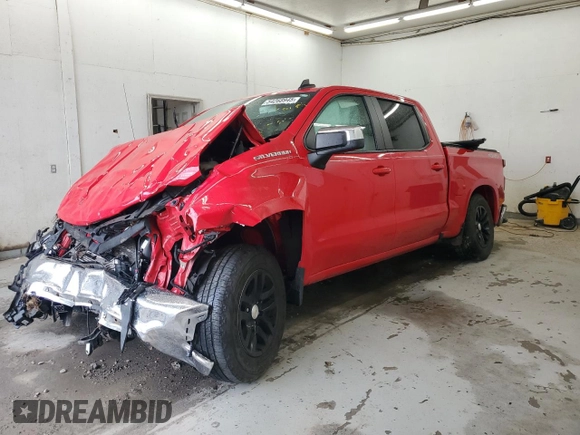 2021 Chevrolet Silverado 1500 LT z VIN 1GCPYJEK6MZ442645, wystawiony jako Copart lot #54268945 z przebiegiem Nie podano mil oraz Szkoda całkowita • Salvage title. Historia ofert i sprzedaży dostępna na DreamBid. Obrazek 1.