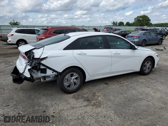 2025 Hyundai Elantra SE with VIN KMHLL4DG8SU983391, listed as a Copart auction lot 59843665 with 577 mi miles and Salvage title. Bid and sale history available at DreamBid. Image 3.