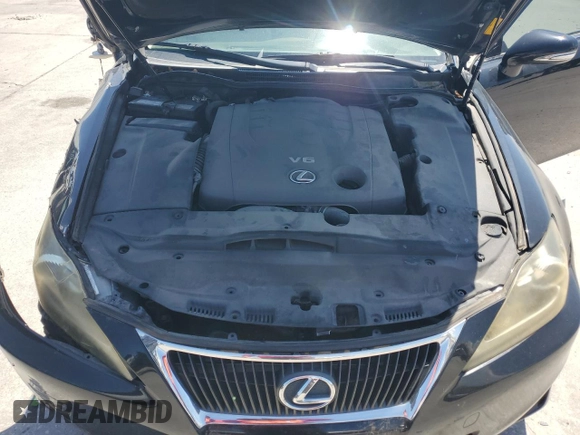 2013 Lexus IS 250 with VIN JTHBF5C2XD5192018, listed as a Copart auction lot 62072985 with 142,209 mi miles and Salvage title. Bid and sale history available at DreamBid. Image 11.