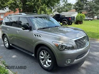 2014 Infiniti QX80 with VIN JN8AZ2NE8E9064269, listed as a Copart auction lot 64453705 with 179,610 mi miles and Clean title. Bid and sale history available at DreamBid. Image 1.