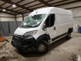 2023 Ram ProMaster Cargo Van with VIN 3C6LRVBG8PE537380, listed as a Copart auction lot 81068694 with 27,027 mi miles and Salvage Title. Bid and sale history available at carsss.com. Image 1.