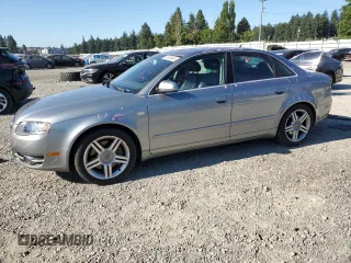 2007 Audi A4 2.0T with VIN WAUDF78E07A170949, listed as a Copart auction lot 63850645 with 176,621 mi miles and Salvage title. Bid and sale history available at DreamBid. Image 1.