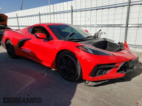 2020 Chevrolet Corvette 2LT with VIN 1G1Y72D43L5109530, listed as a Copart auction lot 72776364 with 13,618 mi miles and Salvage Title. Bid and sale history available at carsss.com. Image 4.