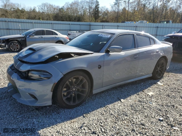 2021 Dodge Charger Scat Pack with VIN 2C3CDXGJ6MH557719, listed as a Copart auction lot 86434304 with 53,883 mi miles and Salvage Title. Bid and sale history available at carsss.com. Image 1.